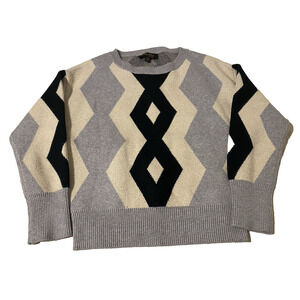 Truth by Republic Womens Sweater Size XS Argyle Cottage Core Heavy Pullover